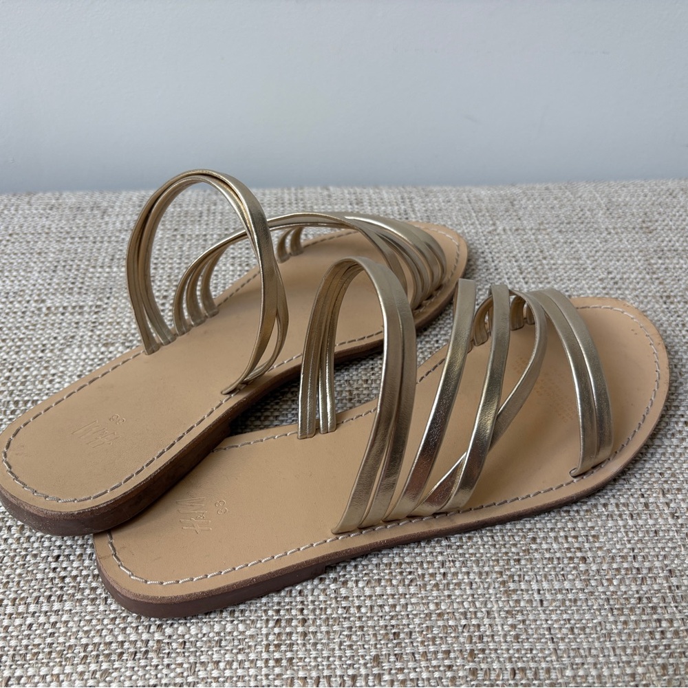 Gold Strappy Sandals